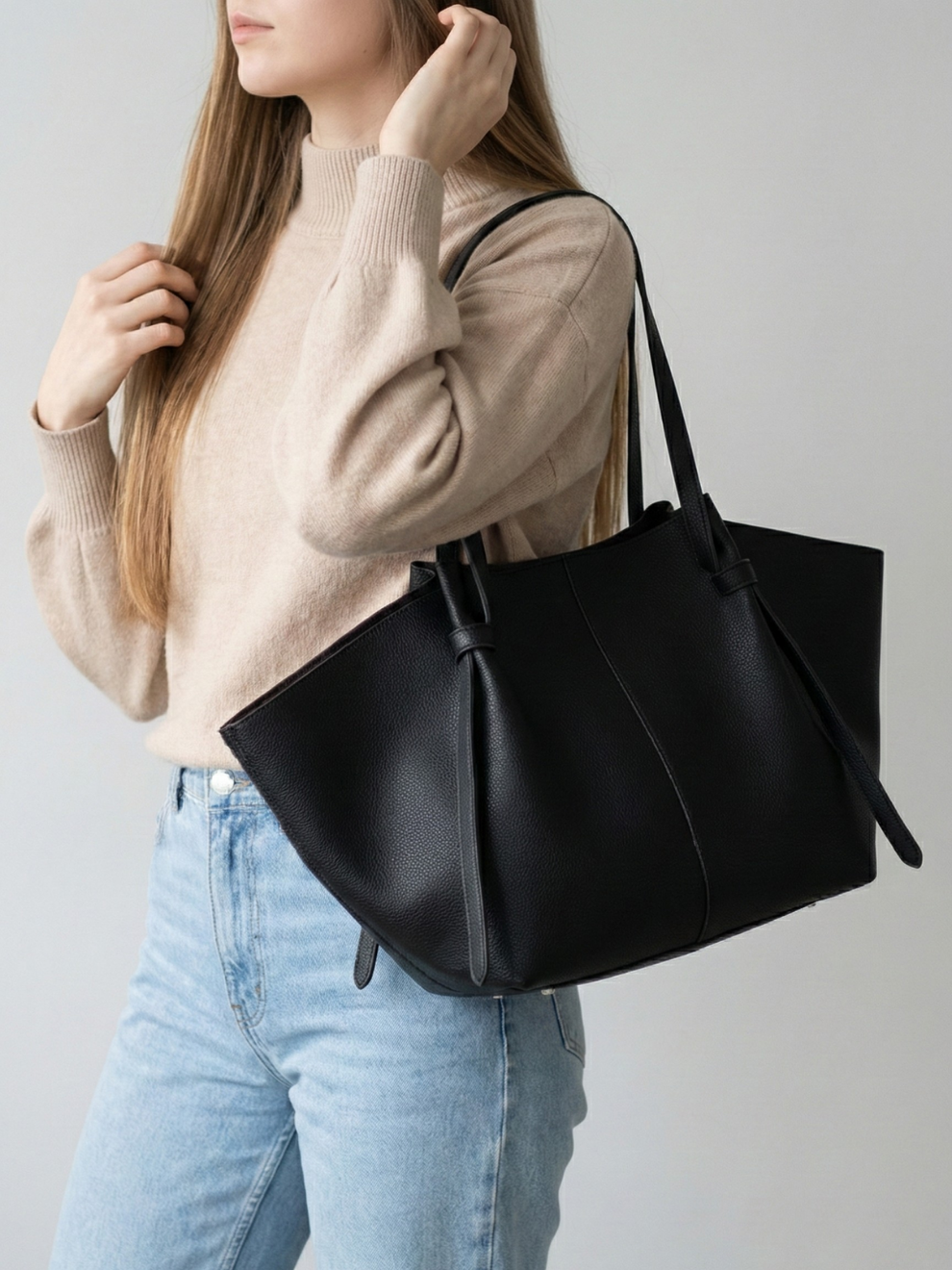 Large leather tote bag for work | The Bologna