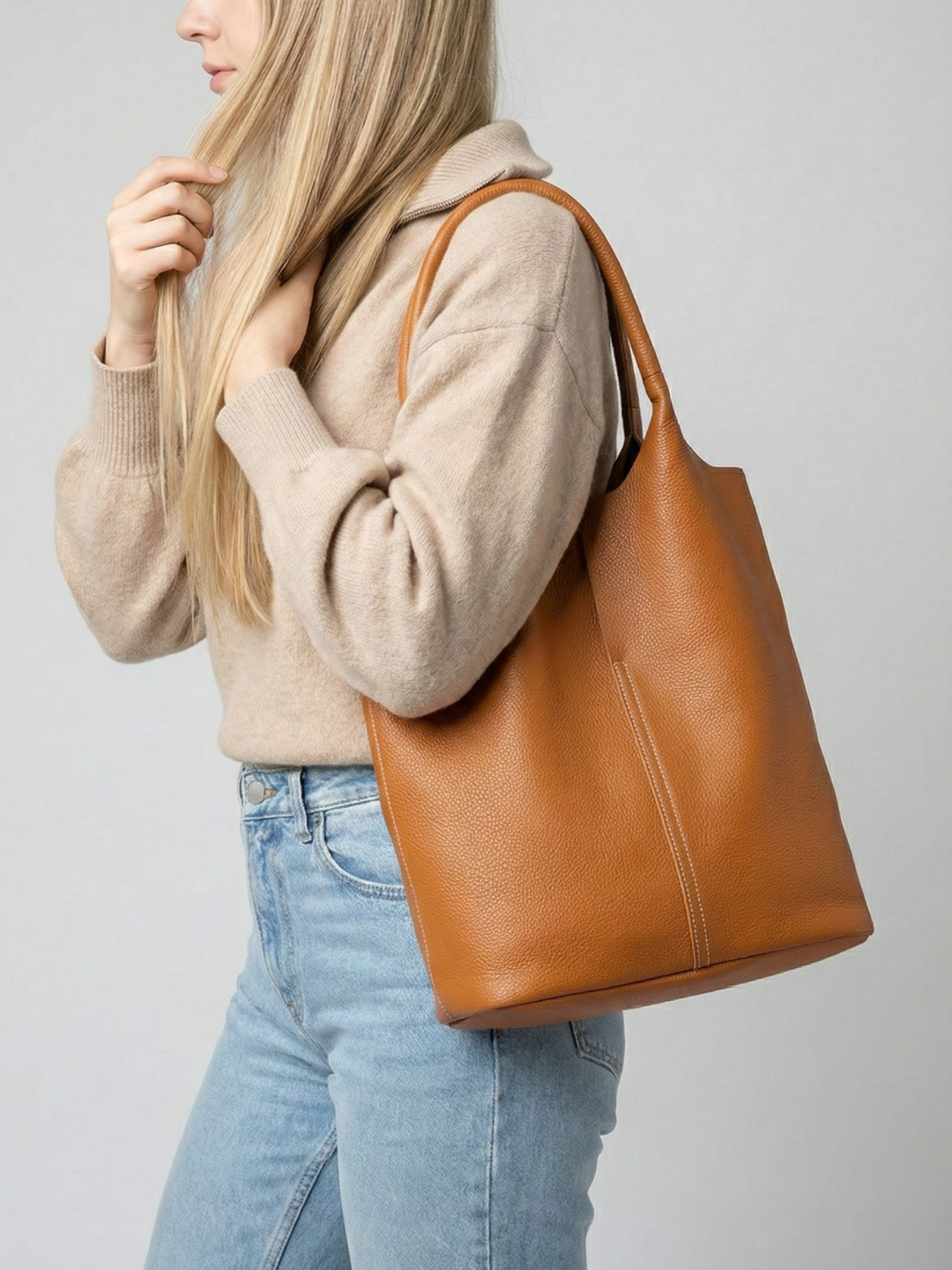 Leather everyday bag | Asti