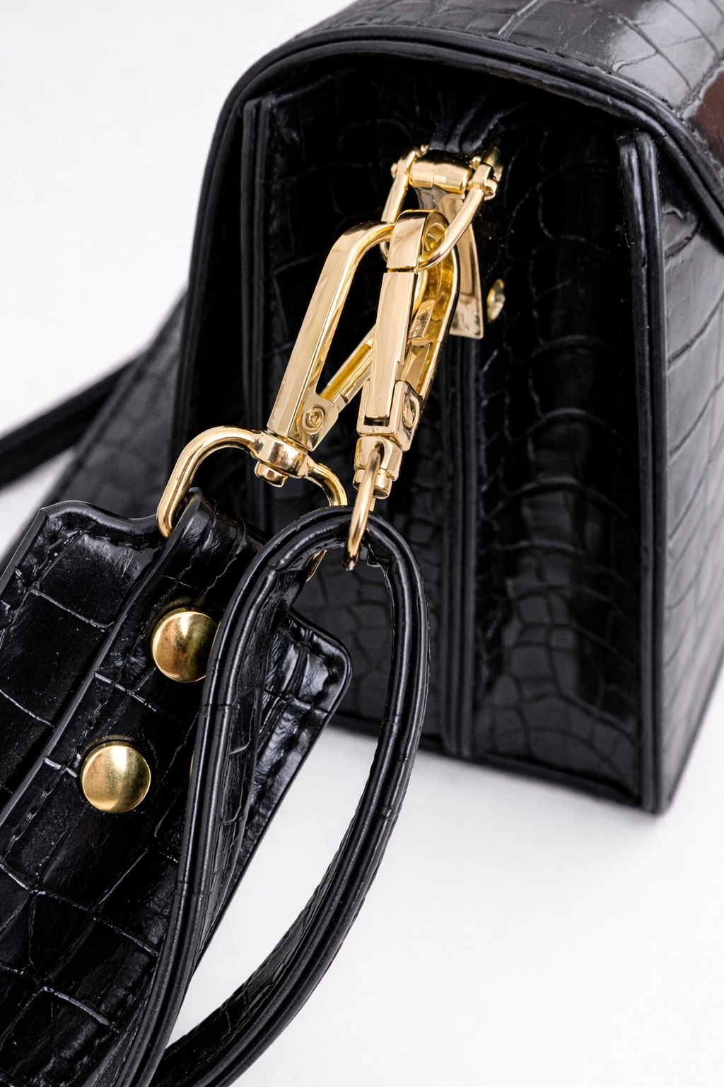 Mini black crossbody bag for work | PADOVA