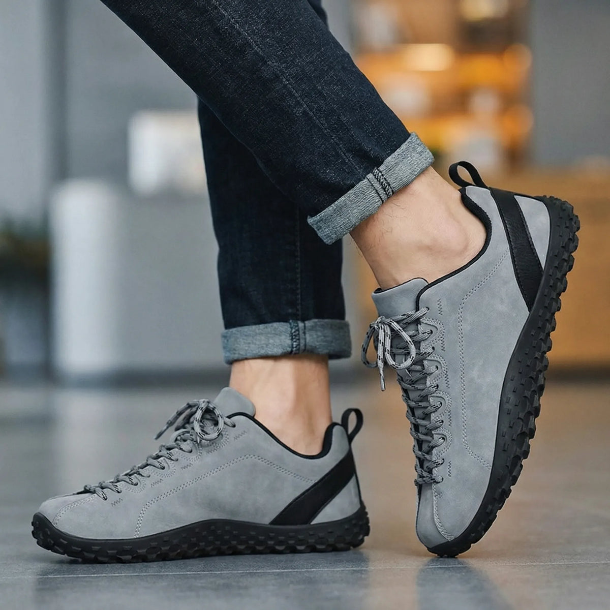 Barefoot Hiking Trainers Wide Toe Box Orthopedic Walking Shoes - Unisex