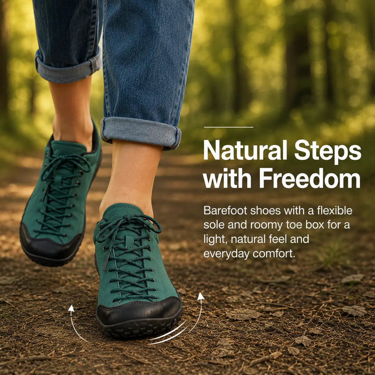 Barefoot Hiking Trainers Wide Toe Box Orthopedic Walking Shoes - Unisex