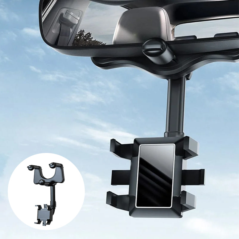 360° Rotating Multifunctional Car Mirror Phone Holder
