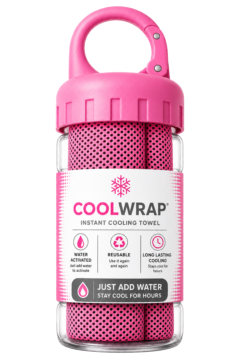 CoolWrap Instant Cooling Towel Grey