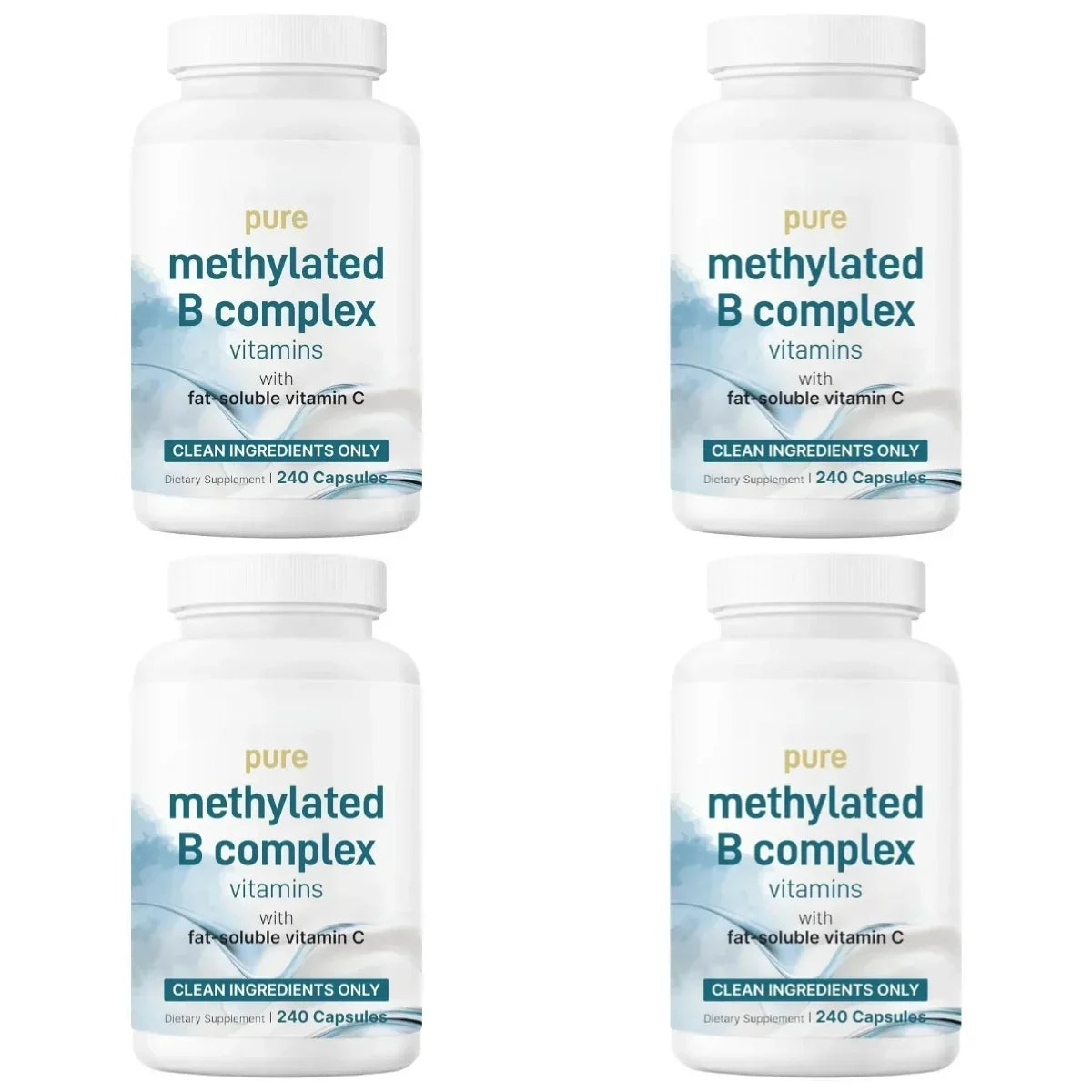 Methylated Vitamin B Complex 240 Capsules with Folate, B12, Thiamin, Inositol, Choline and Vitamin C