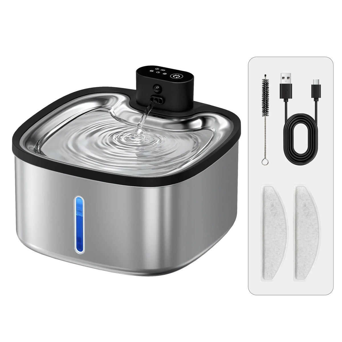 Wireless Cat Water Fountain 3.5L with Motion Sensor, Filter and 4000mAh Battery