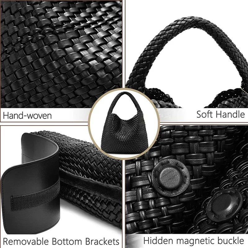 Black vegan  leather work bag | SORRENTO