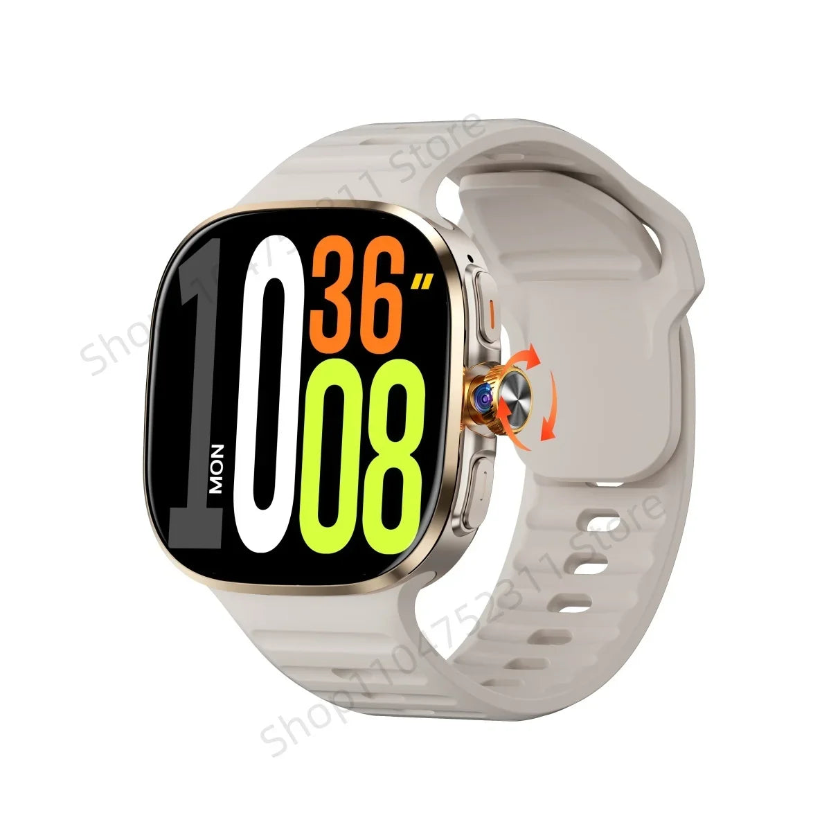 M99 5G Smartwatch with 2.4 Inch AMOLED Screen and 900W Rotating Camera - WiFi GPS Navigation Watch with Heart Rate Monitor for Men and Women