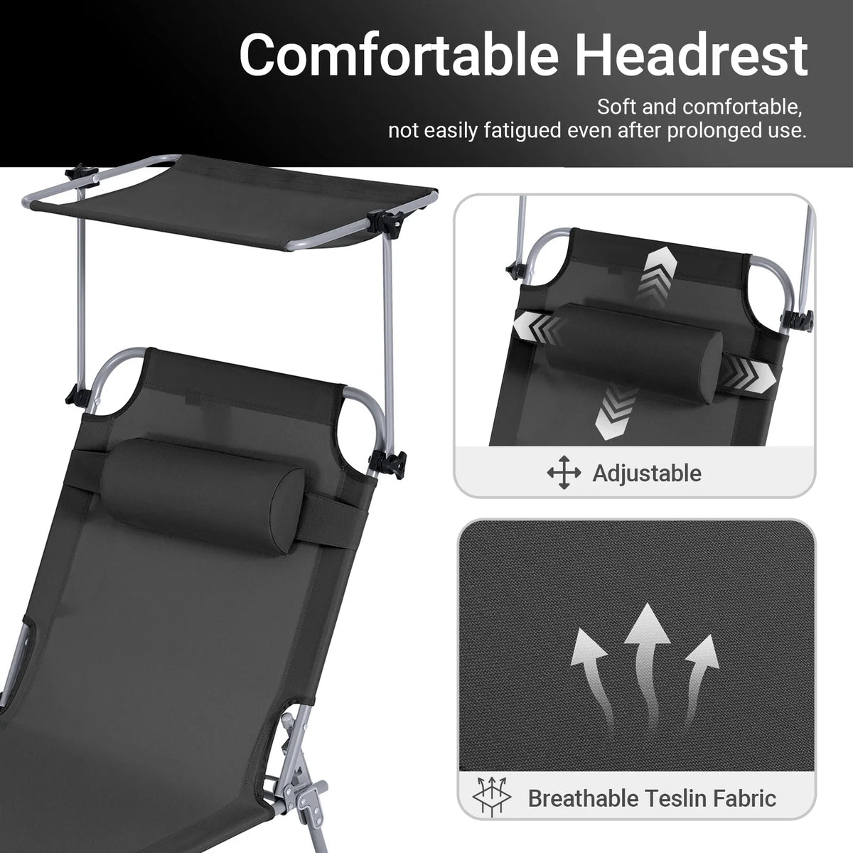 Outdoor Garden Swing Lounger with Metal Frame and Side Storage Bag - Ergonomic Relaxing Rocking Chair for Courtyard, Beach, and Balcony