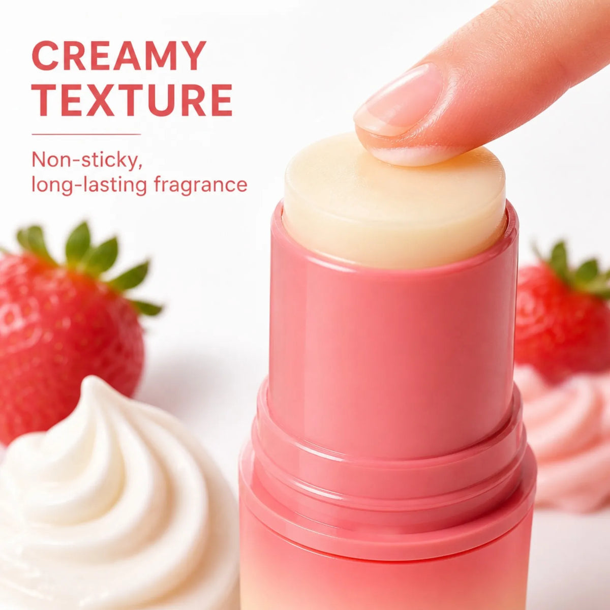 Strawberry Cream Solid Perfume Stick 10g – Portable Fragrance Balm
