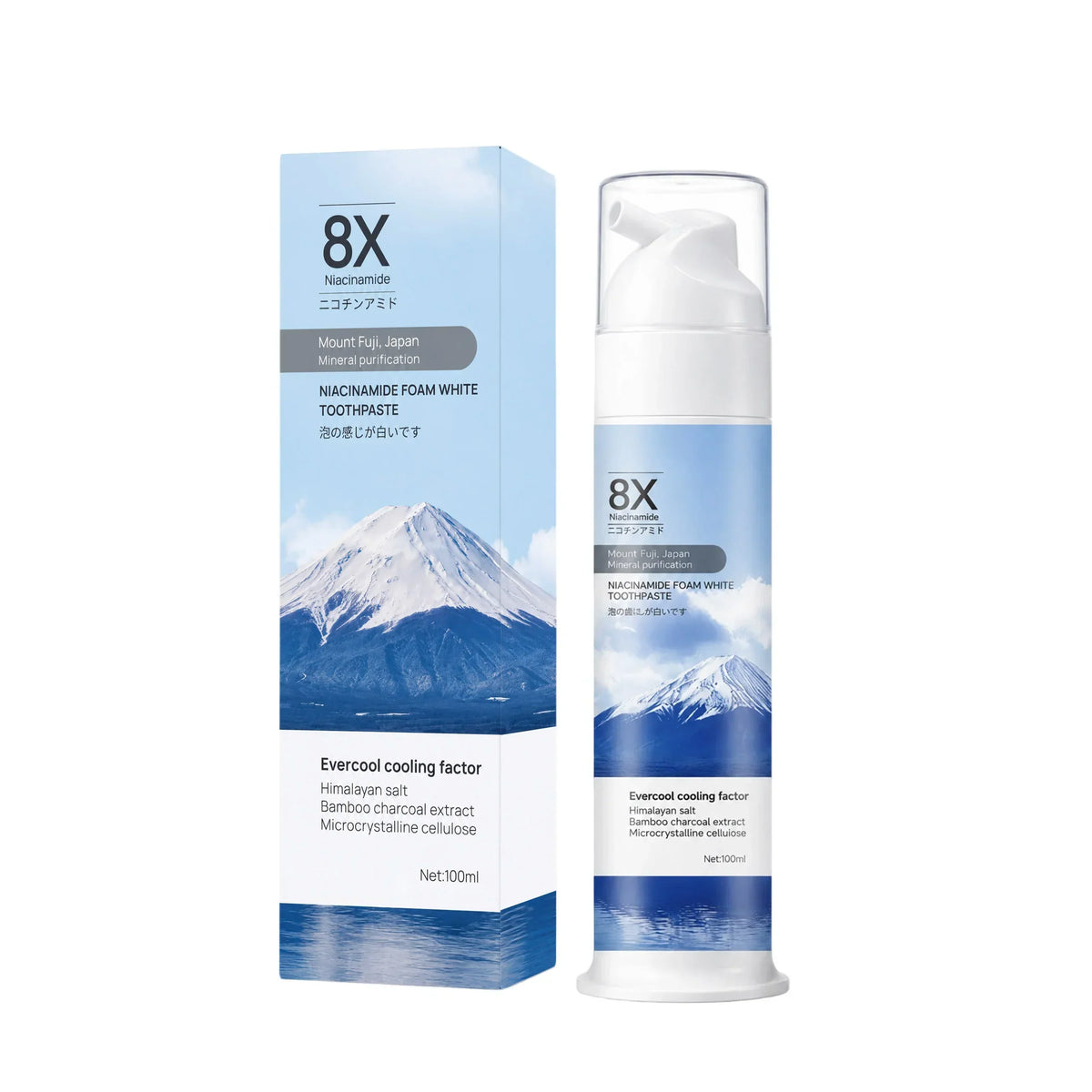 Niacinamide Foam Toothpaste 100ml – Teeth Brightening Foam for Fresh Breath