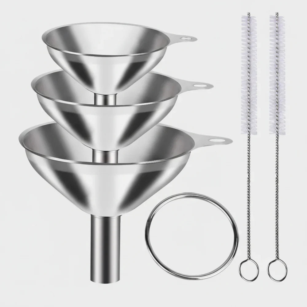 Stainless Steel Kitchen Funnels Set