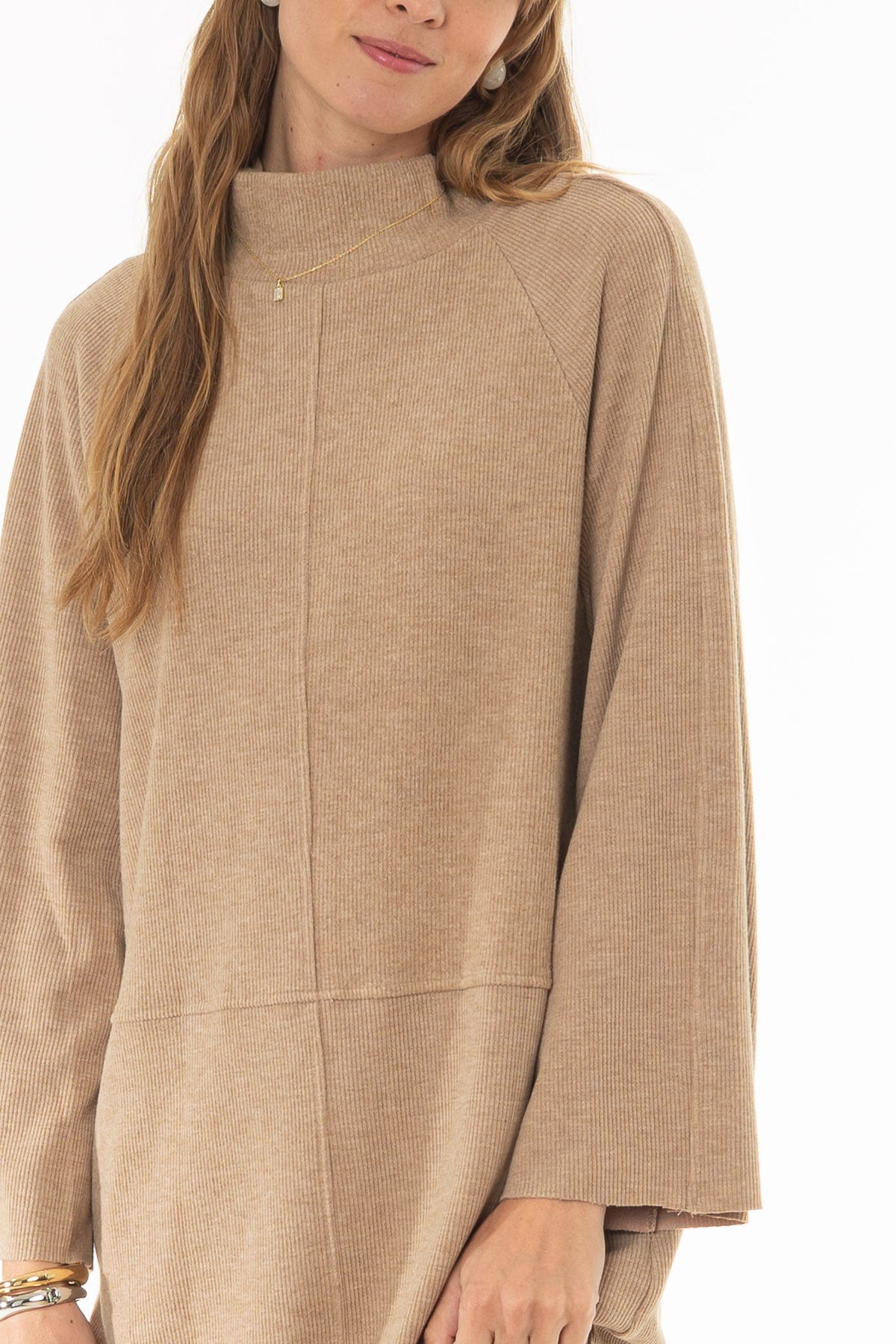 CHITHELABEL - Tan Corduroy Flare Dress