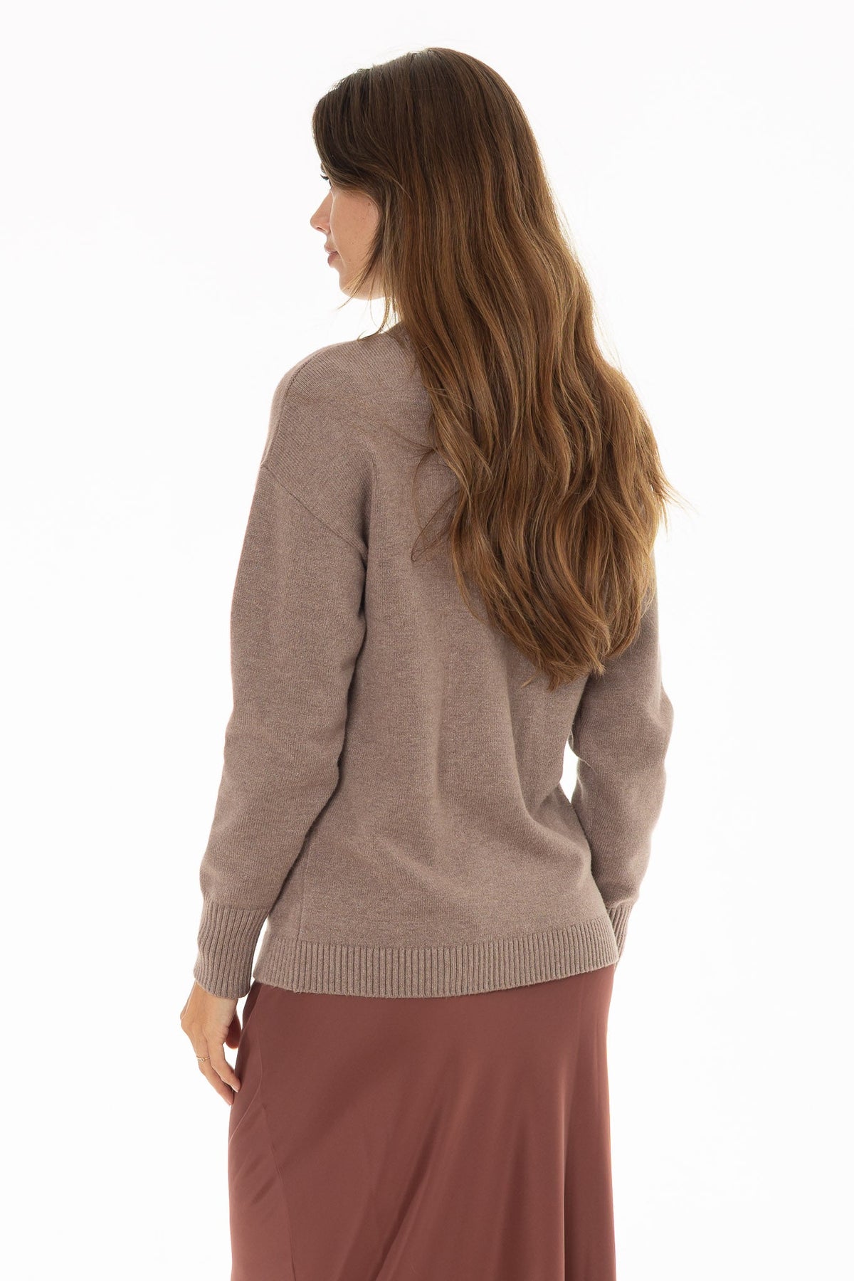 CHITHELABEL - Taupe Chunky Knit Cardigan