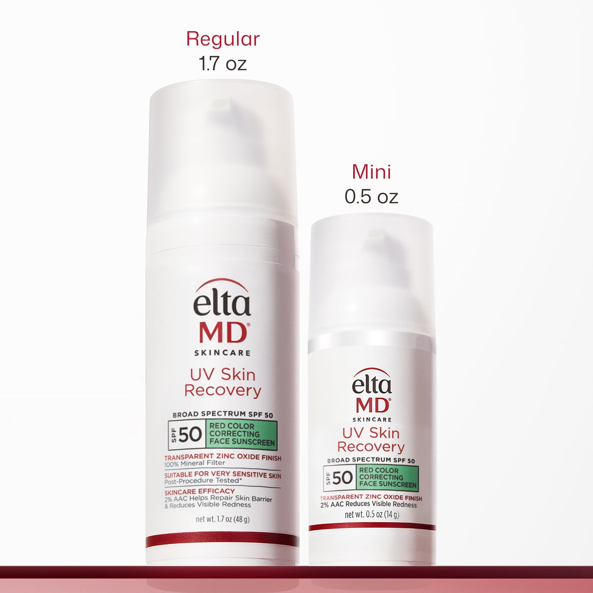 UV Skin Recovery Red Color Correcting Green Tint Broad Spectrum SPF 50