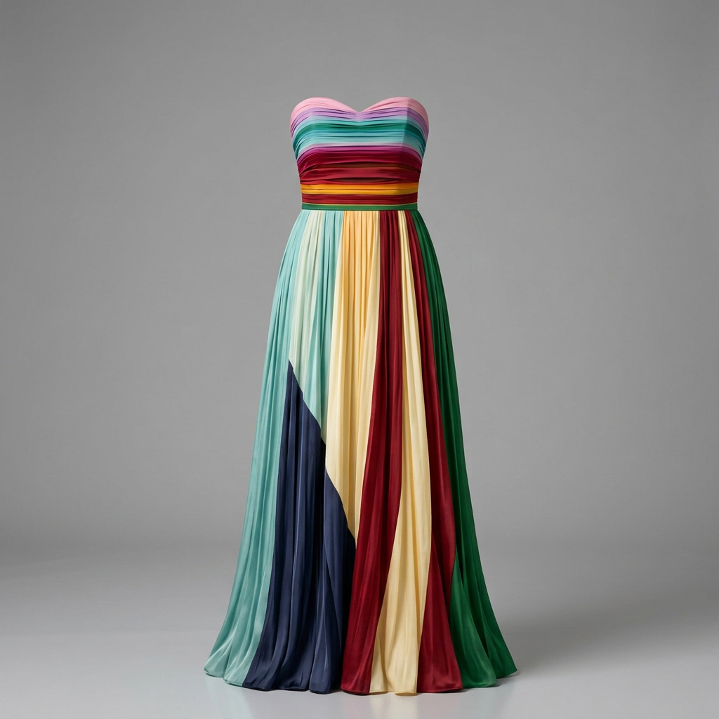 CHITHELABEL - Strapless Pleated Maxi Dress