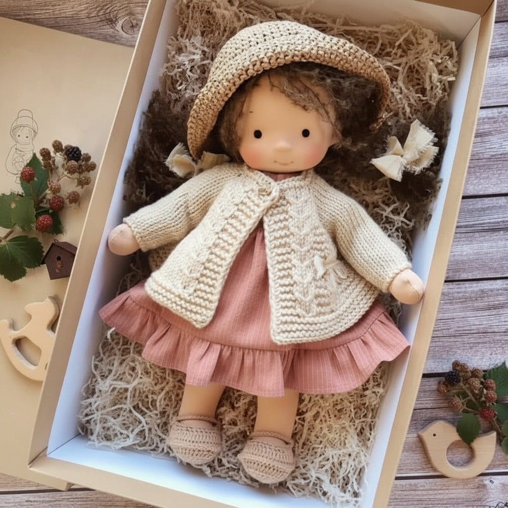 WALDOLLY - Handmade cotton doll designed for comforting imaginative play
