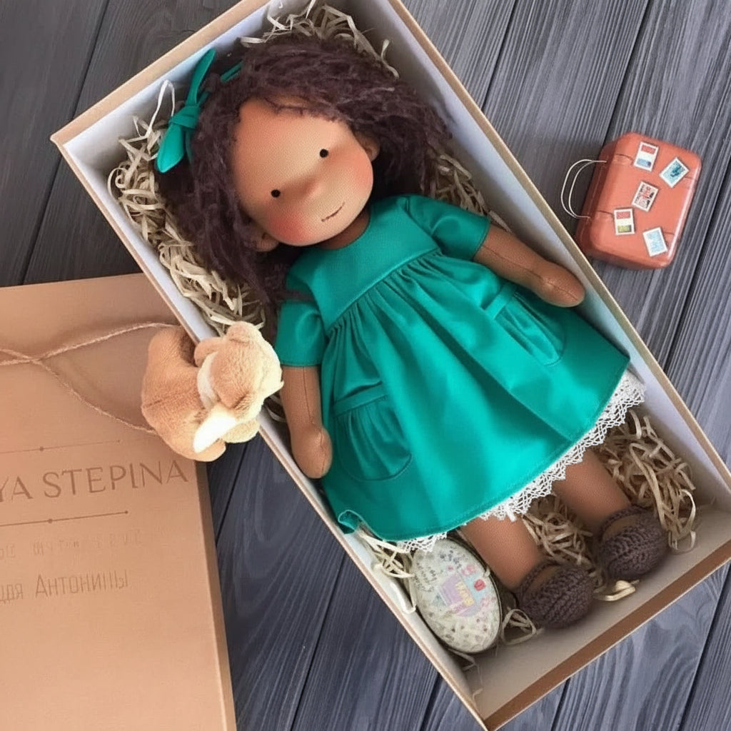 WALDOLLY - Handmade cotton doll designed for comforting imaginative play