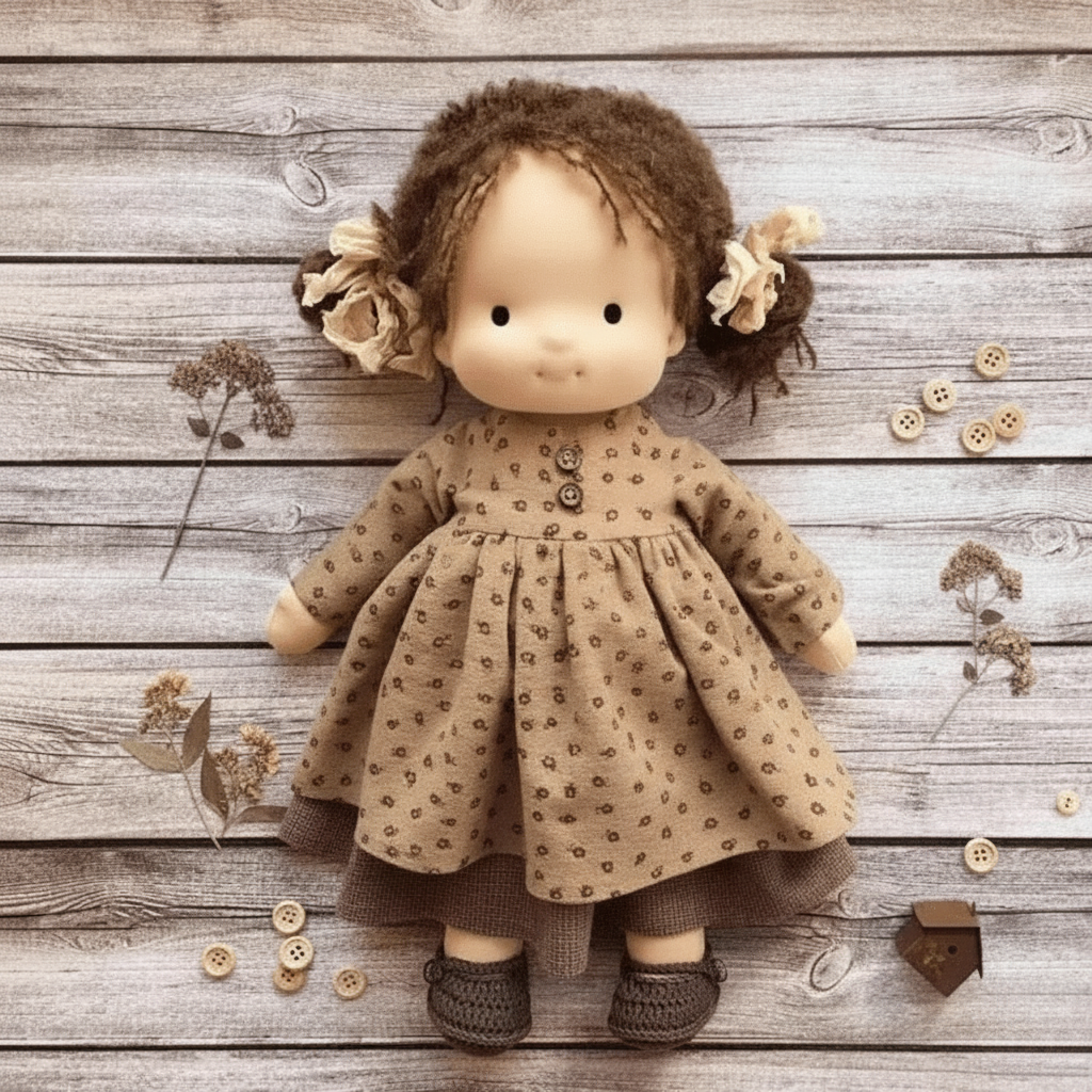 WALDOLLY - Handmade cotton doll designed for comforting imaginative play
