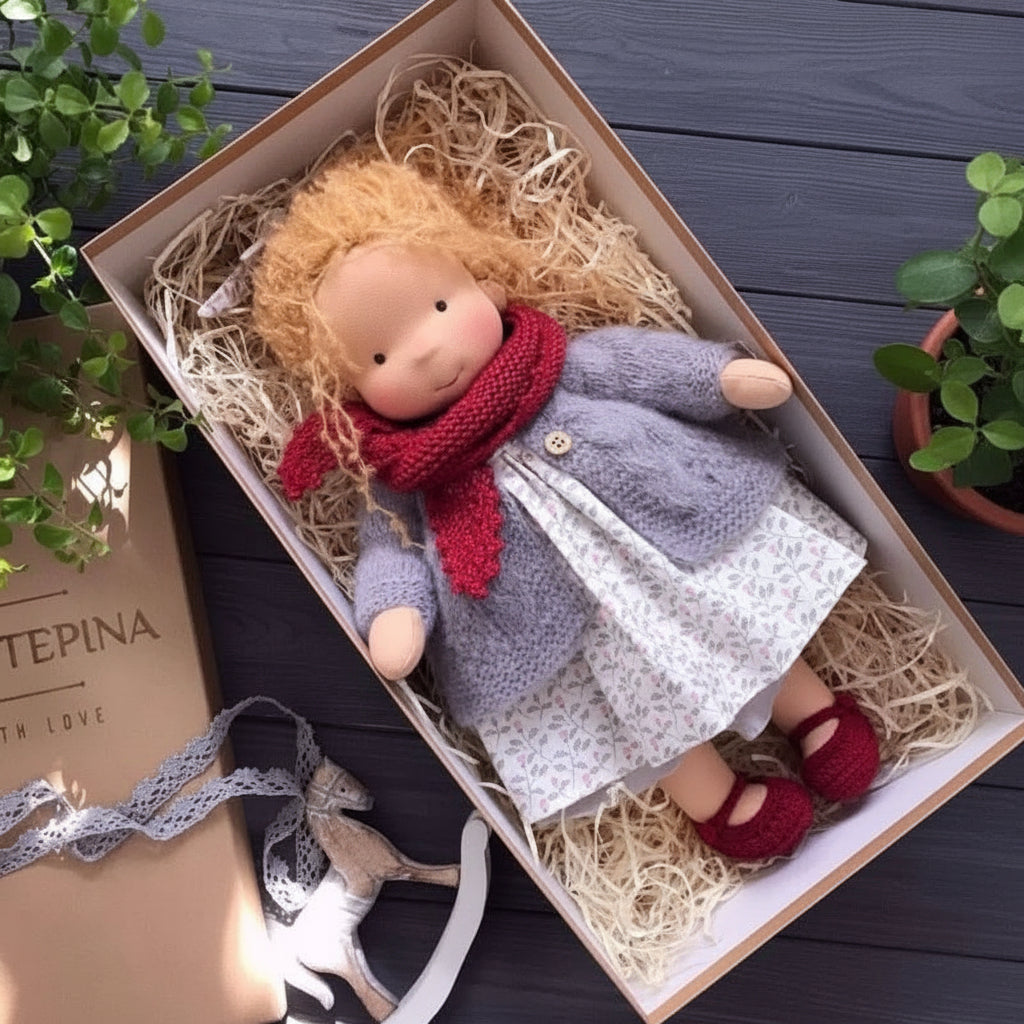 WALDOLLY - Handmade cotton doll designed for comforting imaginative play