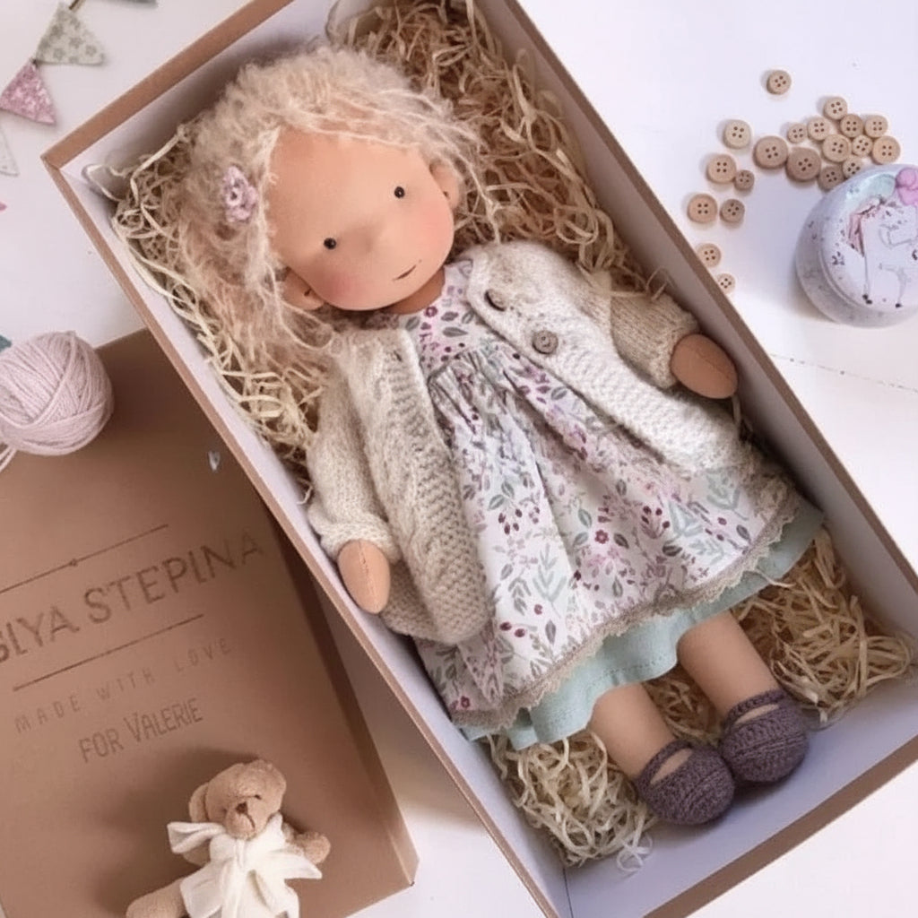 WALDOLLY - Handmade cotton doll designed for comforting imaginative play