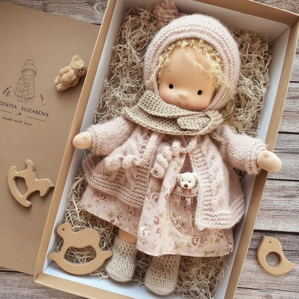 WALDOLLY - Handmade cotton doll designed for comforting imaginative play