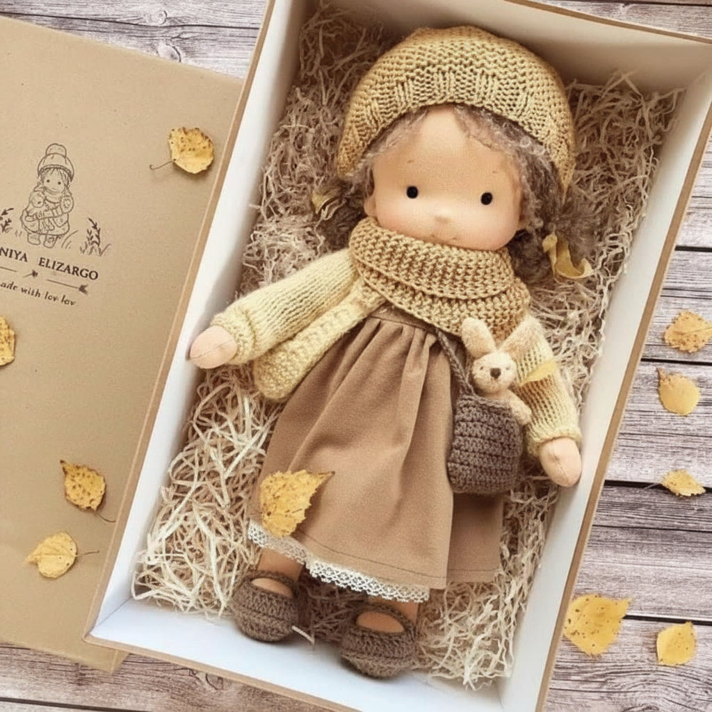 WALDOLLY - Handmade cotton doll designed for comforting imaginative play