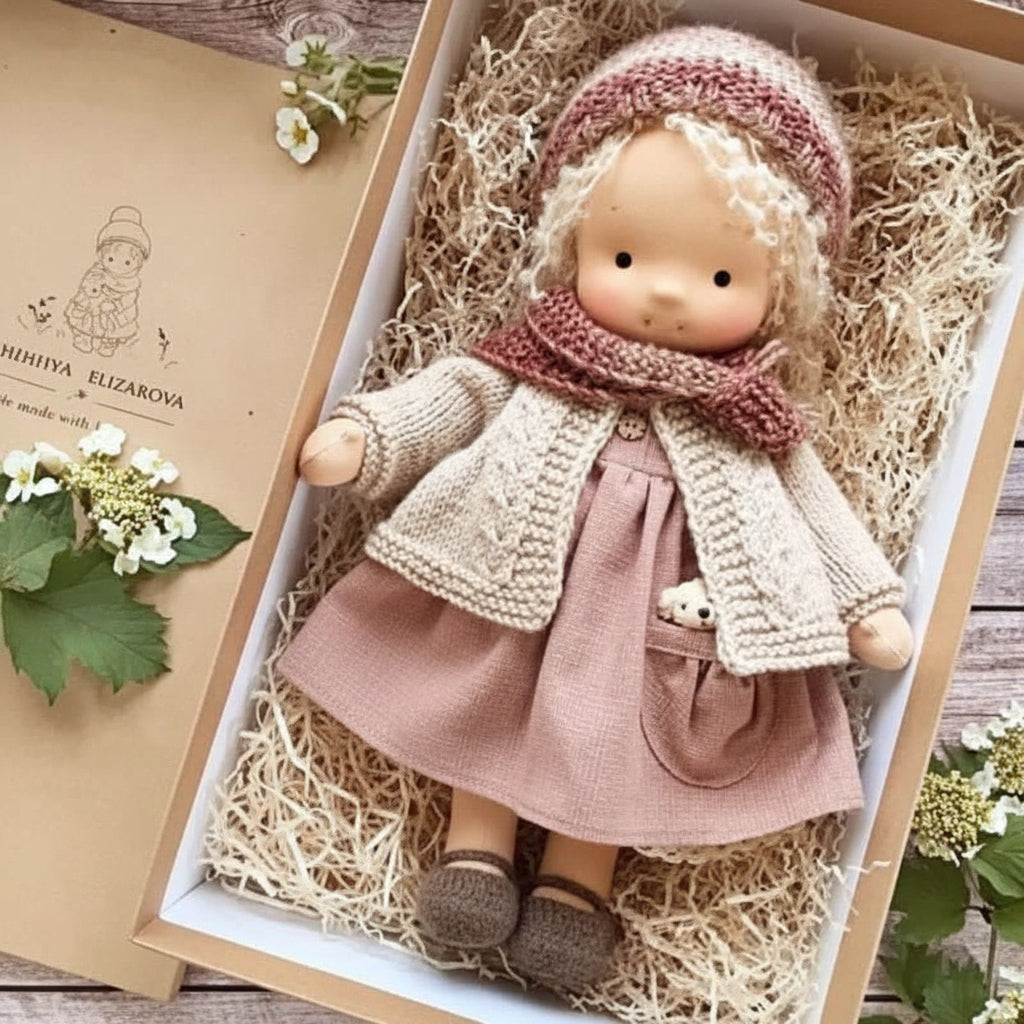 WALDOLLY - Handmade cotton doll designed for comforting imaginative play