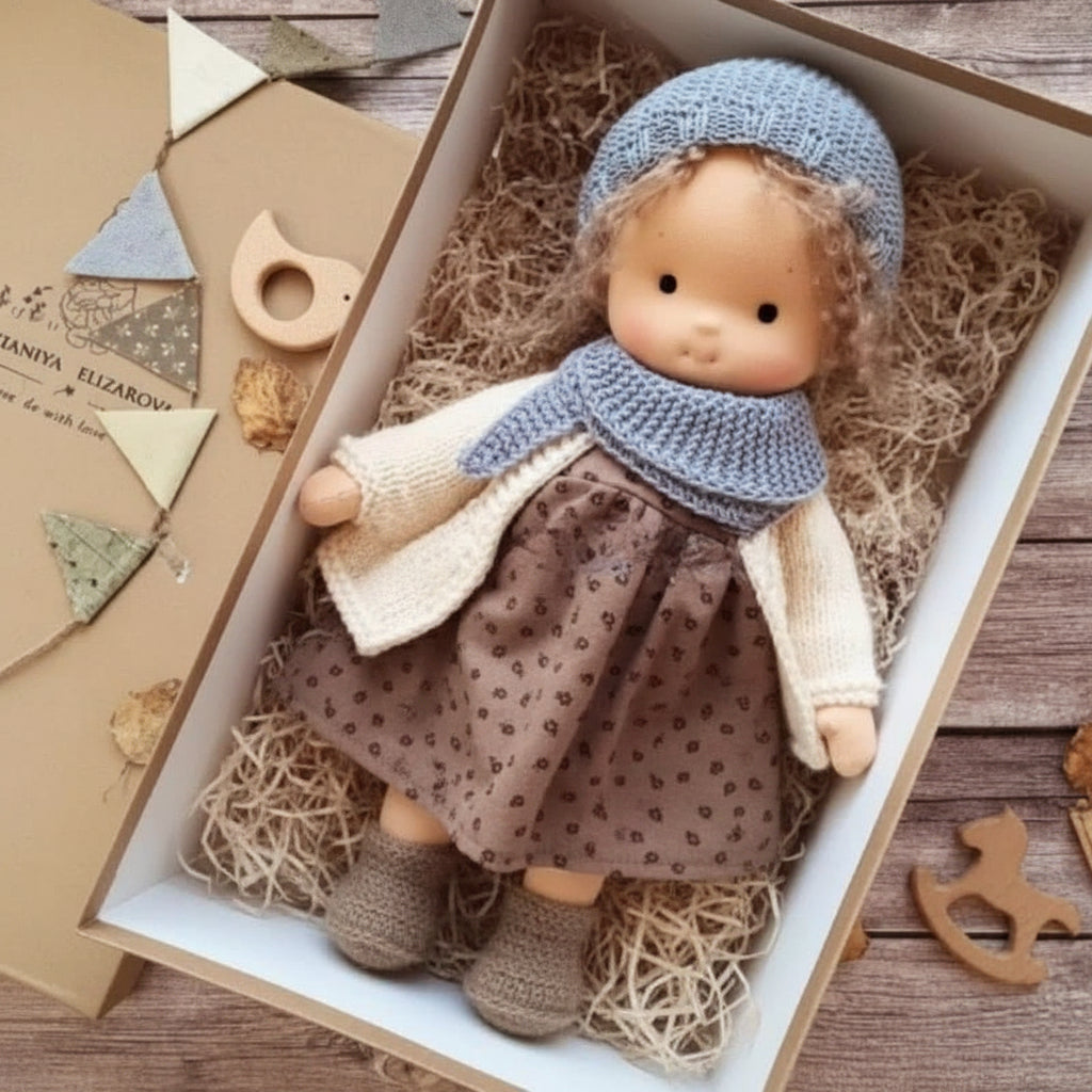 WALDOLLY - Handmade cotton doll designed for comforting imaginative play