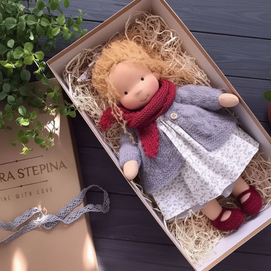 WALDOLLY - Handmade cotton doll designed for comforting imaginative play