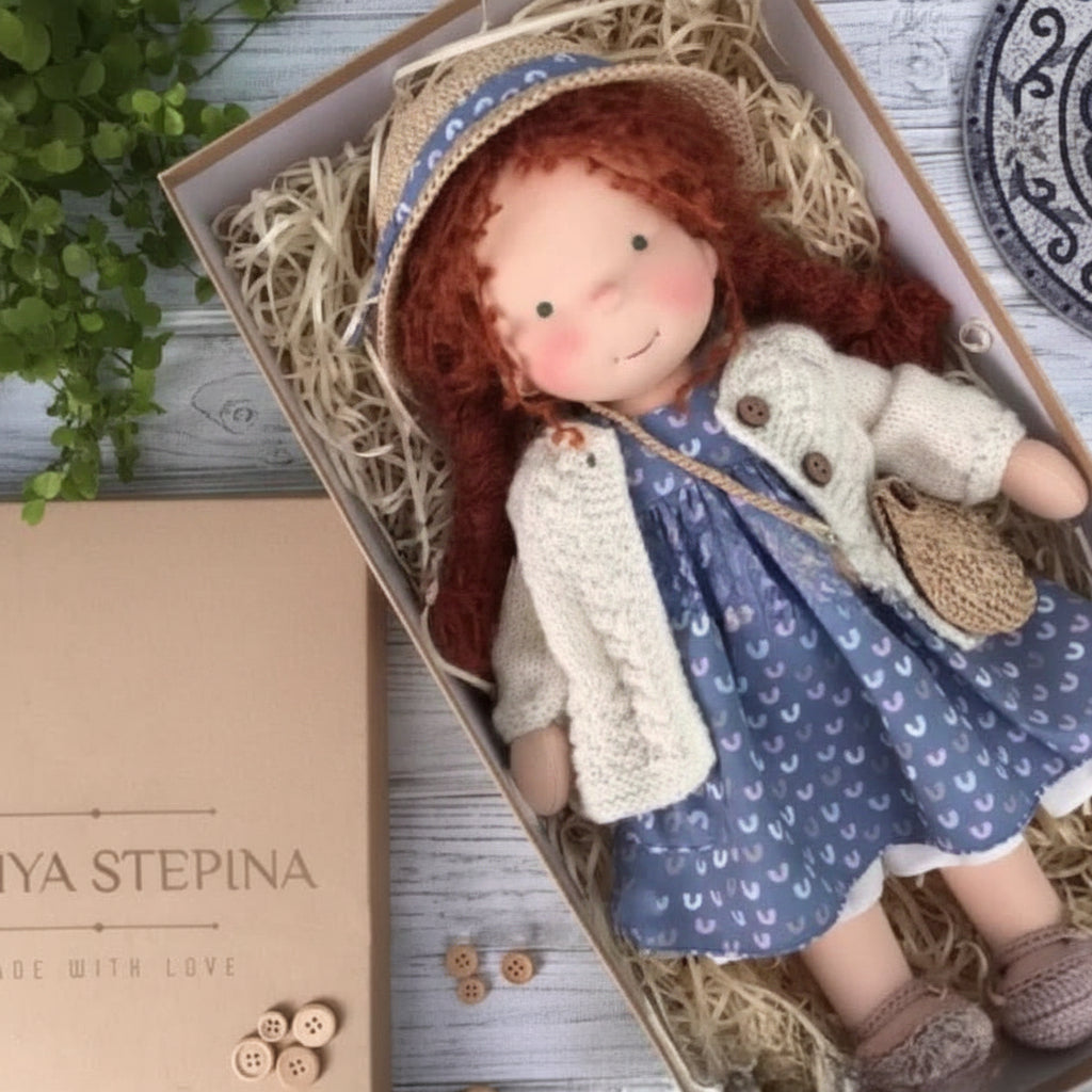 WALDOLLY - Handmade cotton doll designed for comforting imaginative play