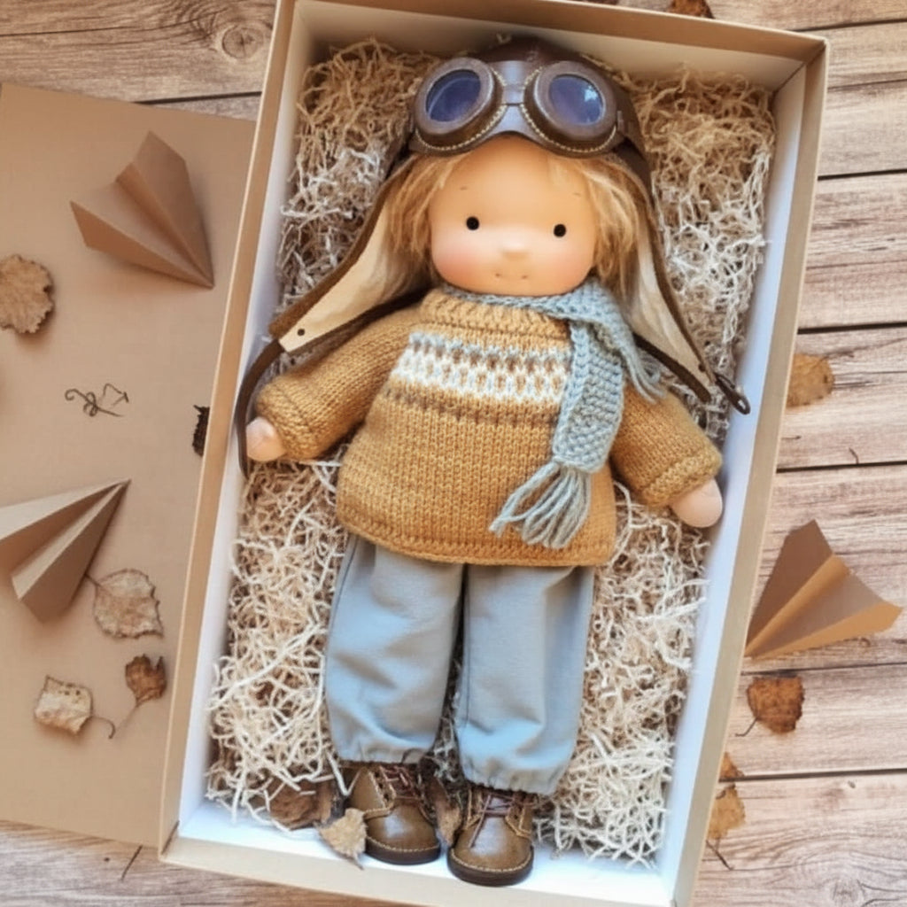 WALDOLLY - Handmade cotton doll designed for comforting imaginative play