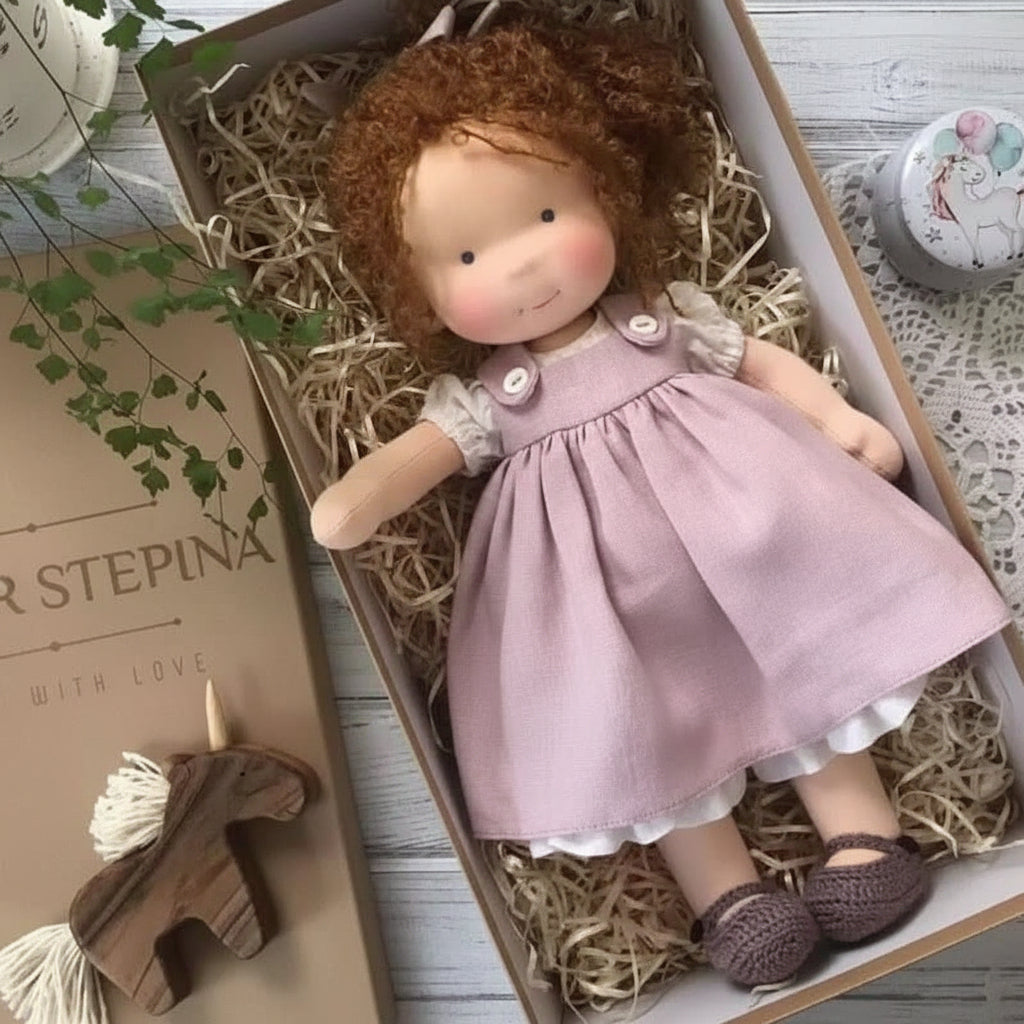 WALDOLLY - Handmade cotton doll designed for comforting imaginative play
