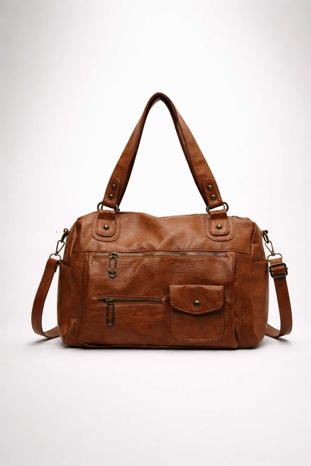 Big handbag for school with multiple front pockets | SALERNO