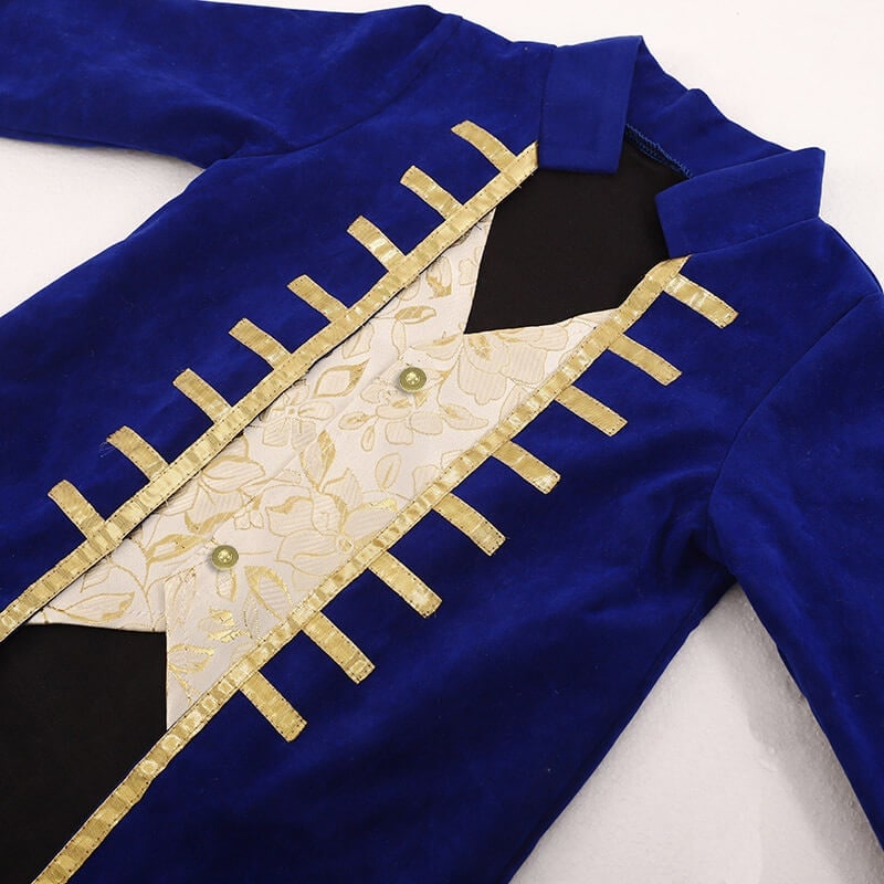 Boys' Halloween Beauty and beast mutant Costume with Velvet Jacket and Faux Fur Hood