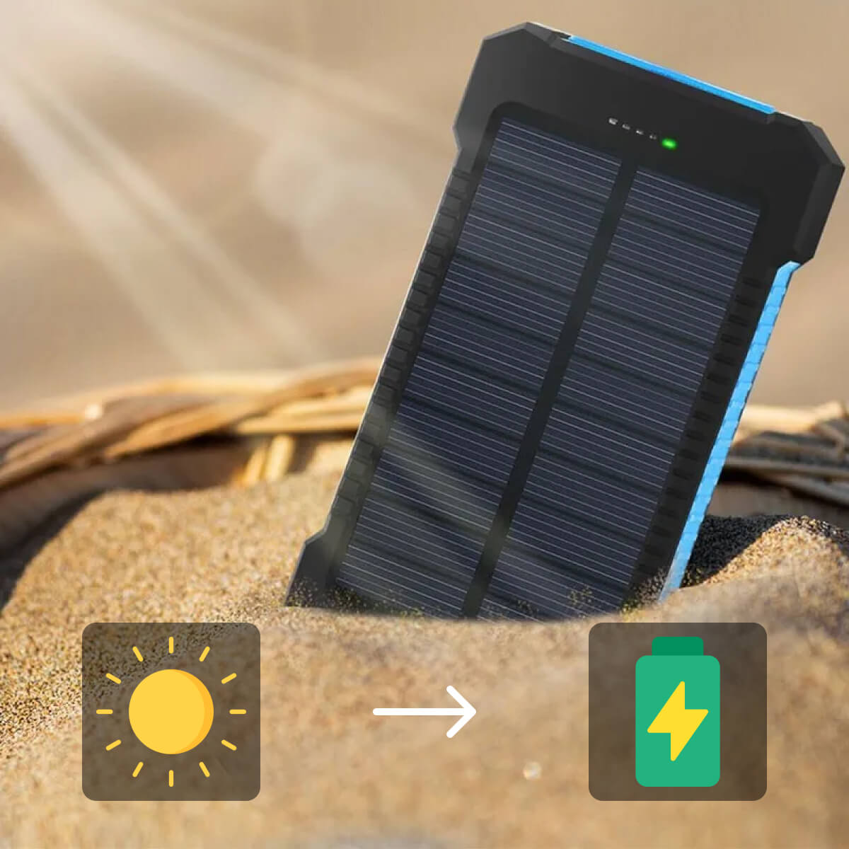 500000 MAH Solar Charger, Waterproof Power Bank, External