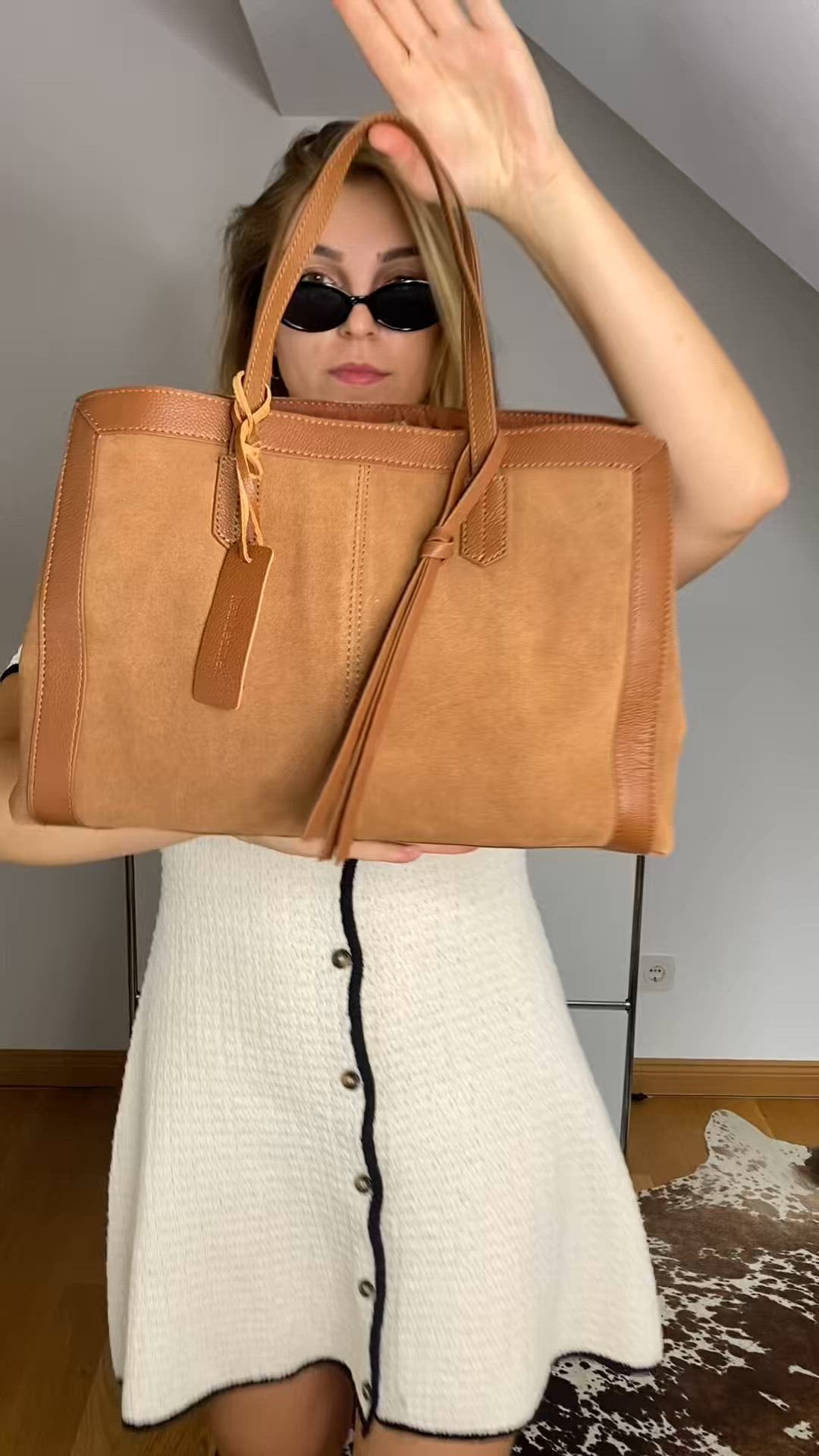 CHITHELABEL - Cognac Leather Handbag