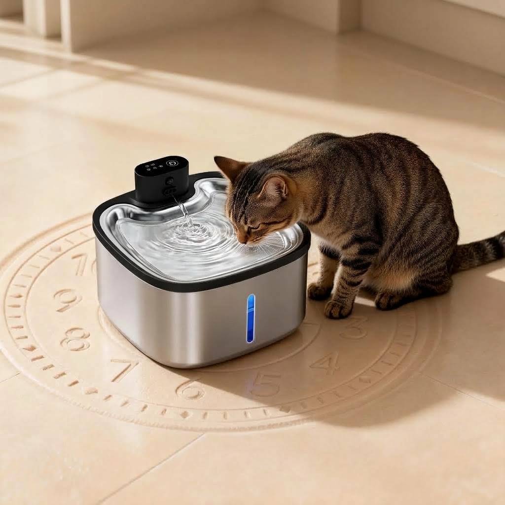 Wireless Cat Water Fountain 3.5L with Motion Sensor, Filter and 4000mAh Battery