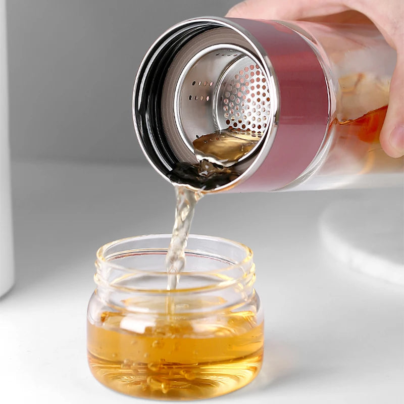 430ml Borosilicate Glass Double Layer Tea Infuser