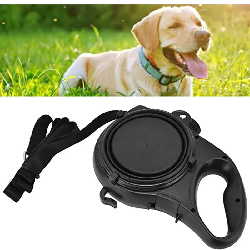 4-in-1 Multifunctional Dog Leash with Water Bottle & Bowl