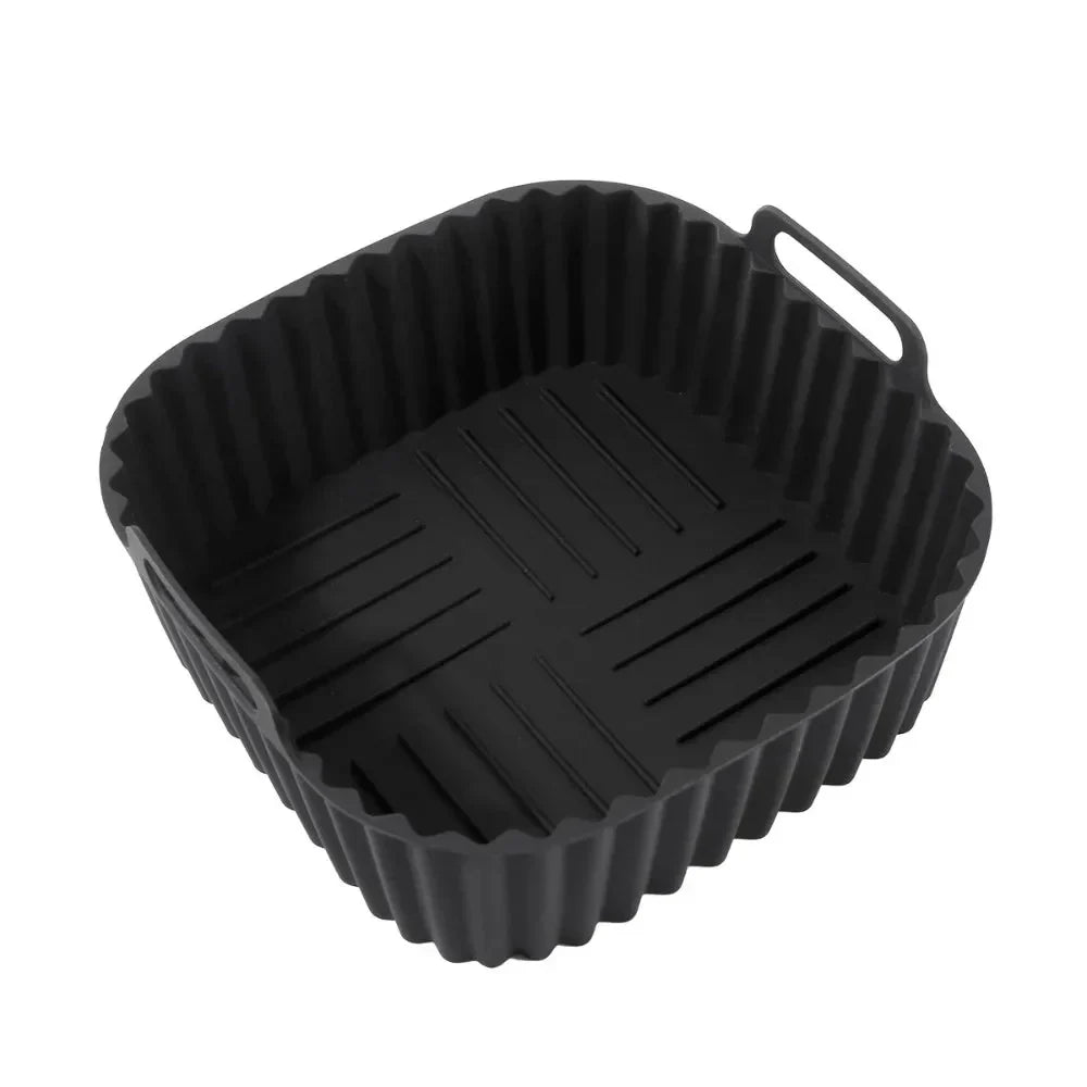 EASYFRY LINER – Premium Silicone Air Fryer Liners, Non-Stick Square Mats for 4–7 QT Ovens