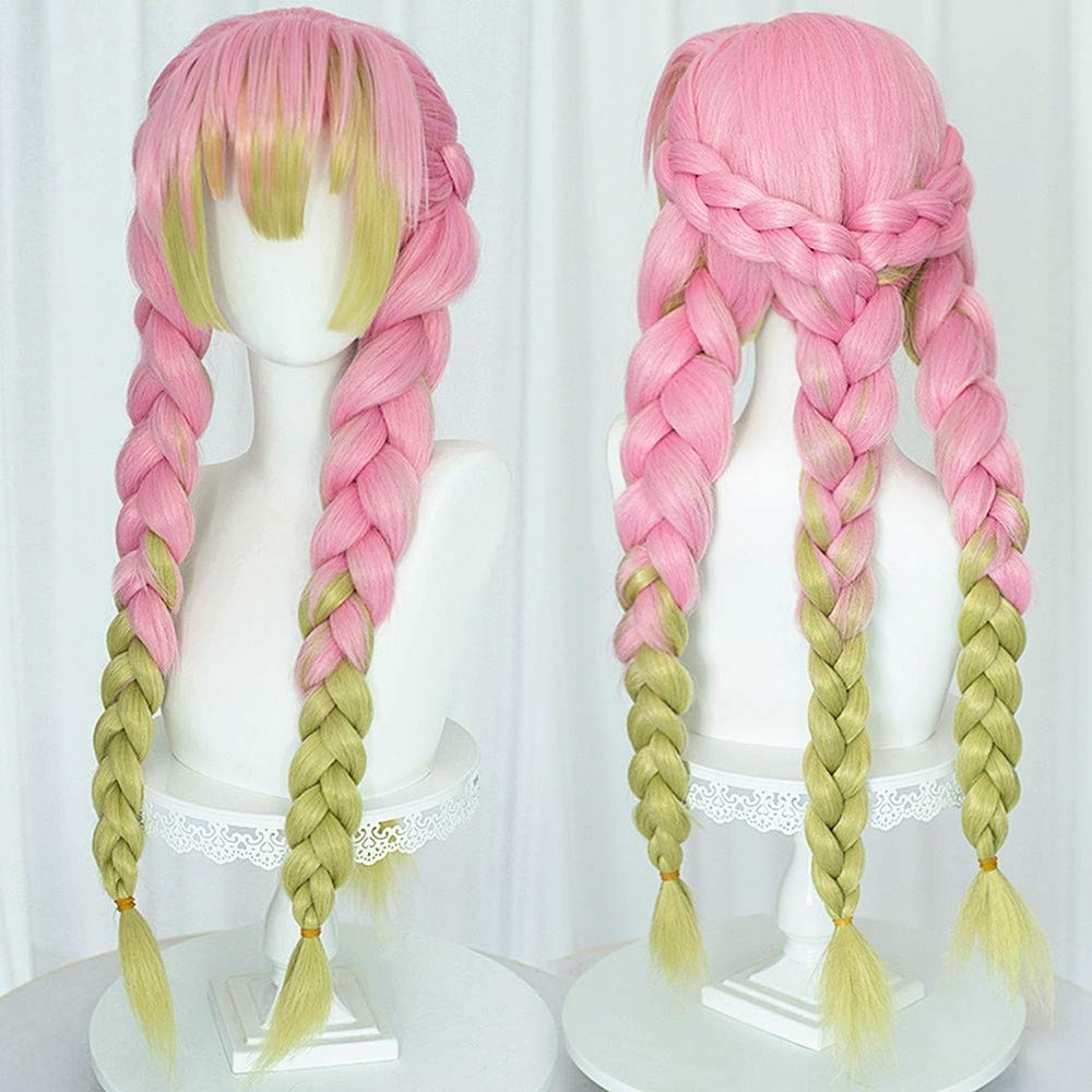 Halloween Anime Cosplay Costume Wig with Long Wavy Styling for Dress Up and Party Events