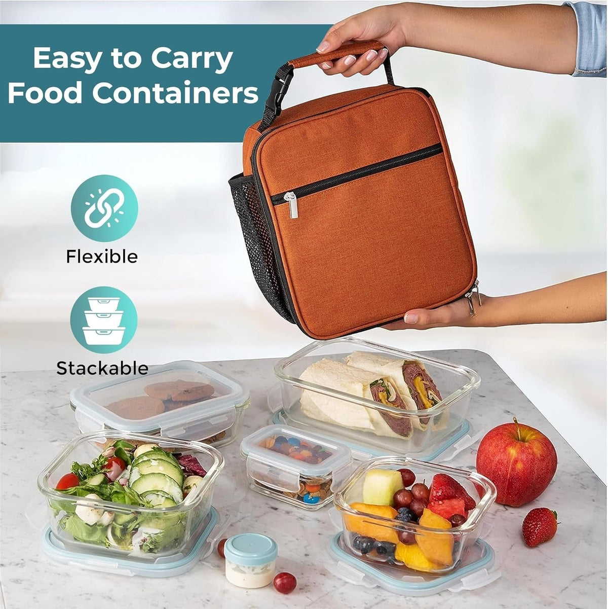 35-piece food storage container set