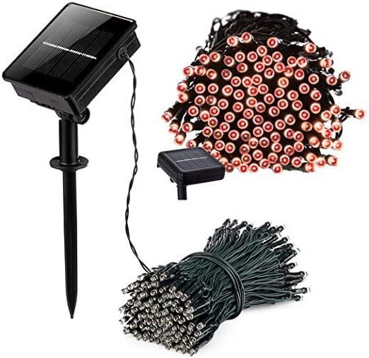 17-Meter String of 100 Led Solar-Powered Fairy Lights