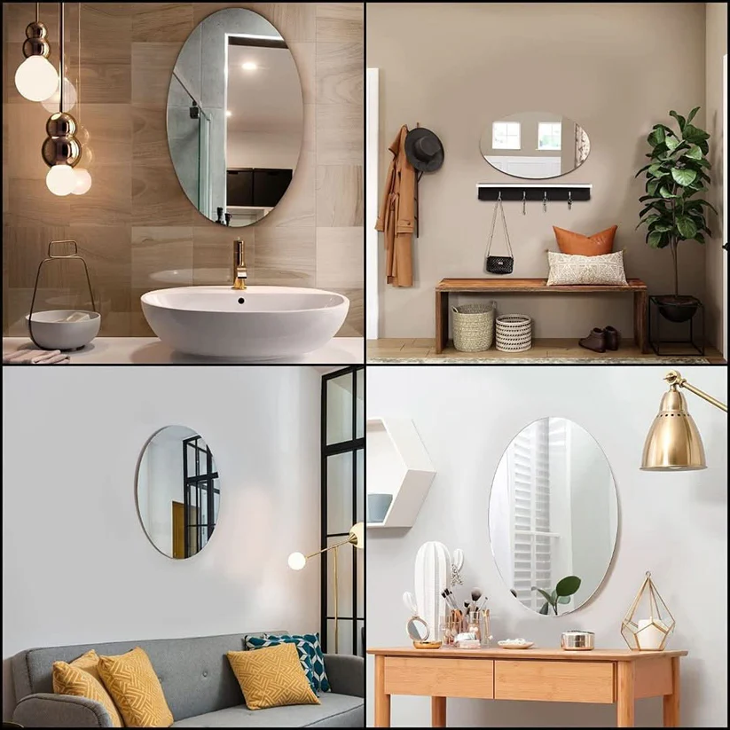 Adhesive Mirror | Oval Shape