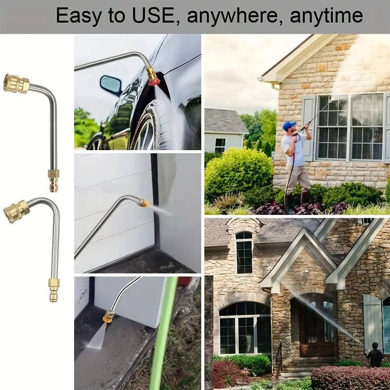 4000 PSI Telescoping High Pressure Power Washer Extension Wands For Gutter & Roof Drainage & Walls Cleaning