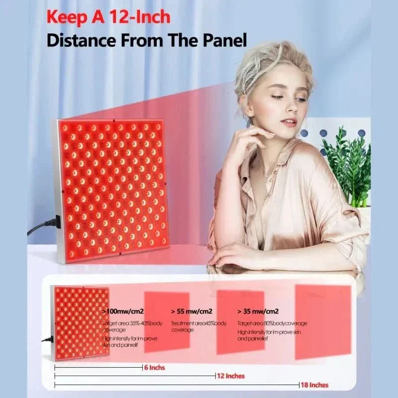 Infrared Light Therapy Panel – 225 LED Red & Near-Infrared – Skin Rejuvenation, Pain Relief & Relaxation for Home Use
