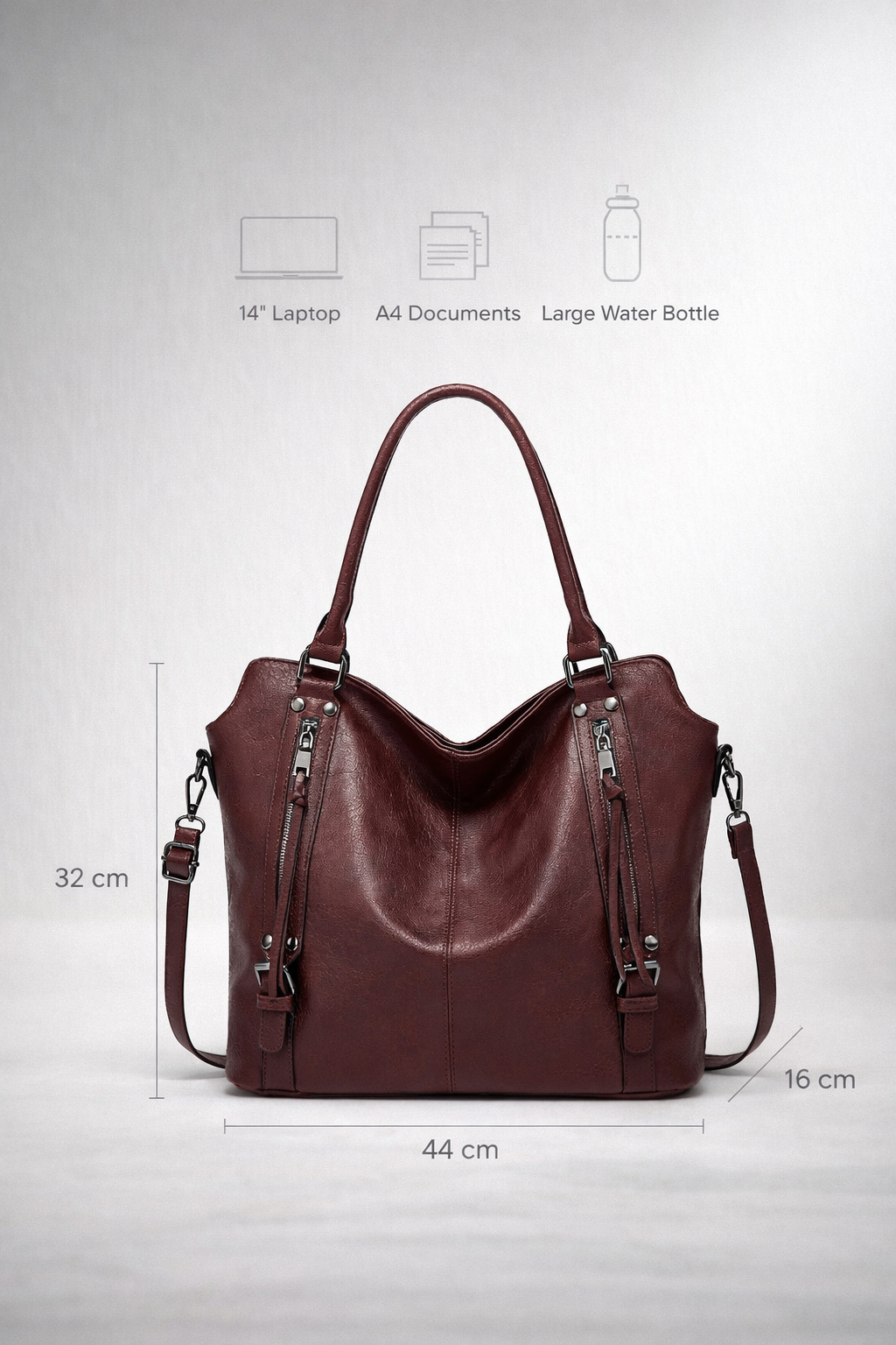 large tote bag for school with zipper | Cuneo
