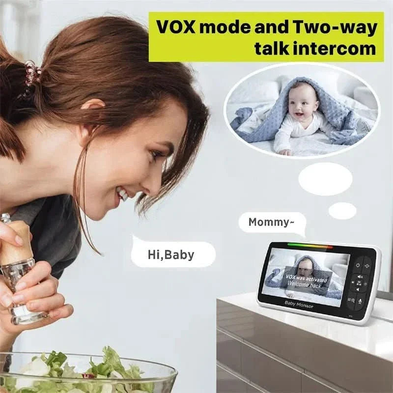 Nightrix – 5-inch video baby monitor with pan, tilt, and zoom camera