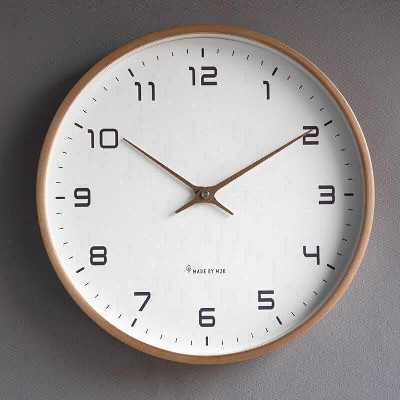 LUNDTIME – Silent Wooden Wall Clock with Scandinavian Design