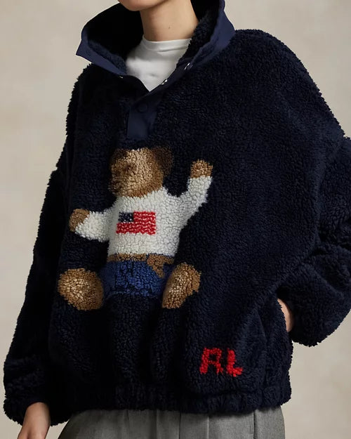 Faux Sherpa Bomber Jacket